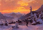 Hans Gude Winter Afternoon oil on canvas
